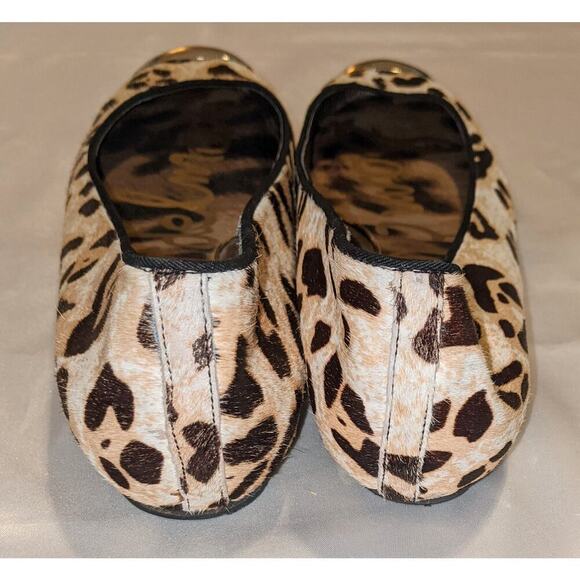 Sam Edelman Womens Jordie Ballet Flats Calf Hair Leopard Print Cap Toe Size 8.5M - Picture 4 of 8
